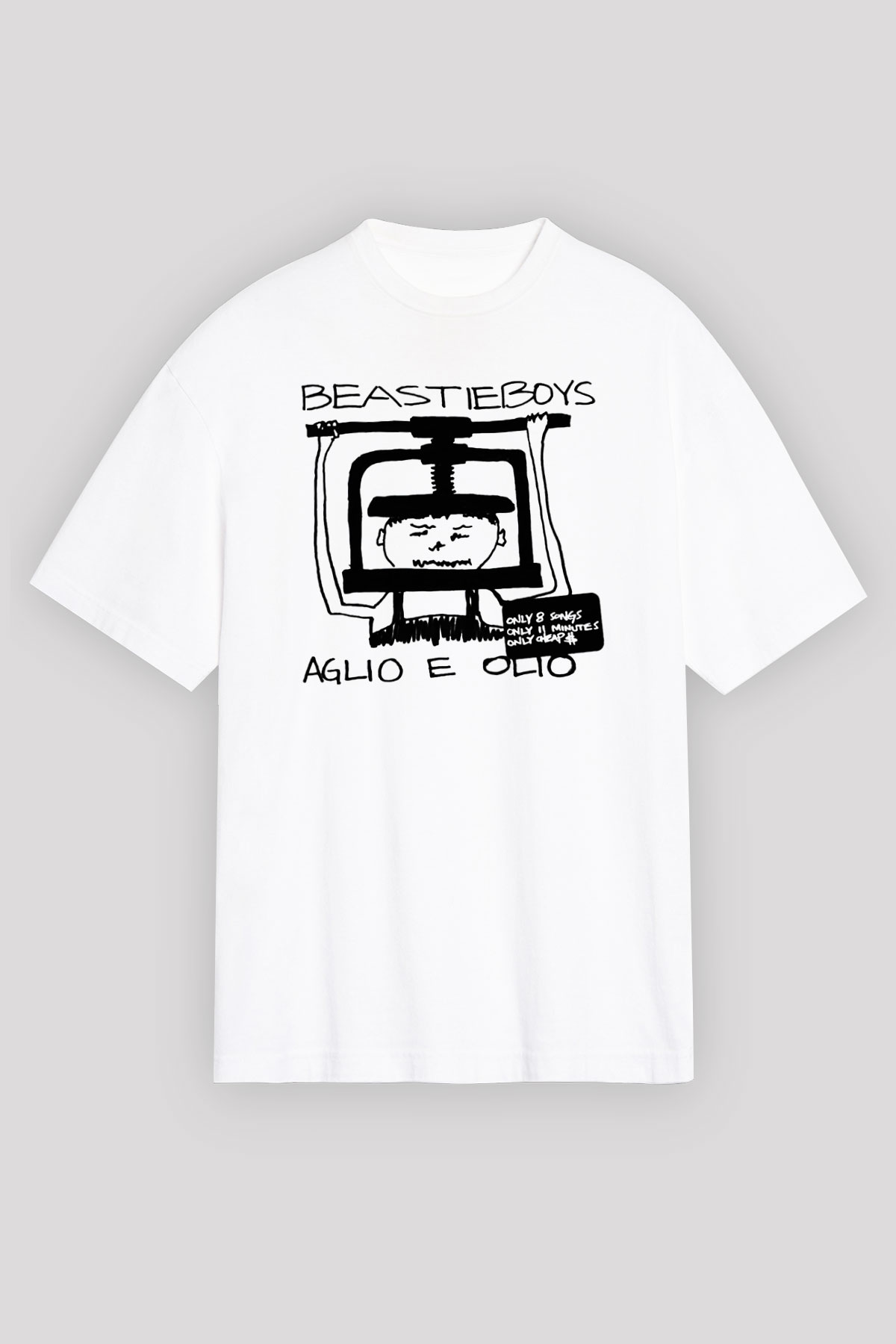 Beastie Boys Beyaz Unisex Oversize Tişört T-Shirt