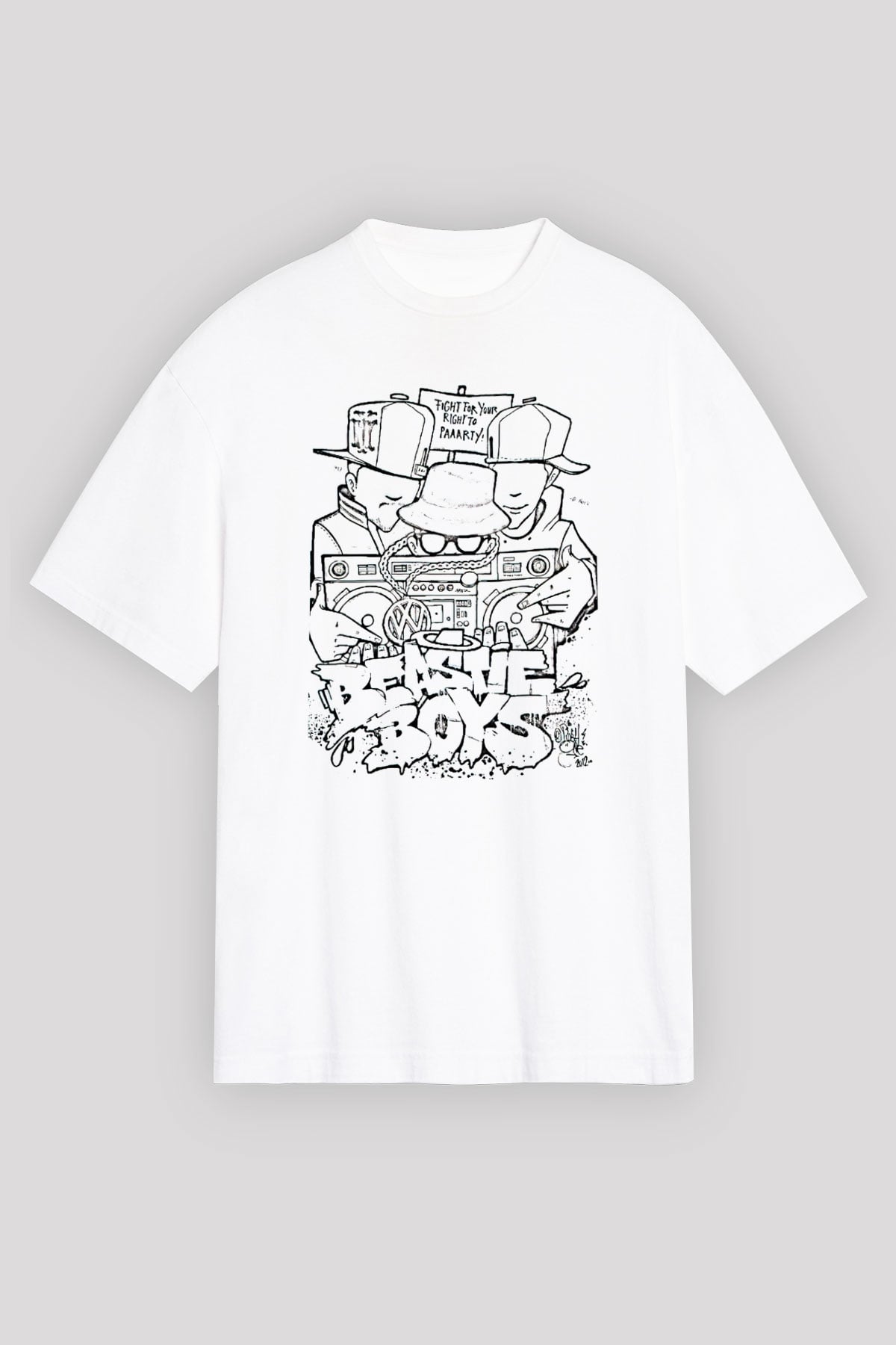 Beastie Boys Beyaz Unisex Tişört T-Shirt - TişörtFabrikası