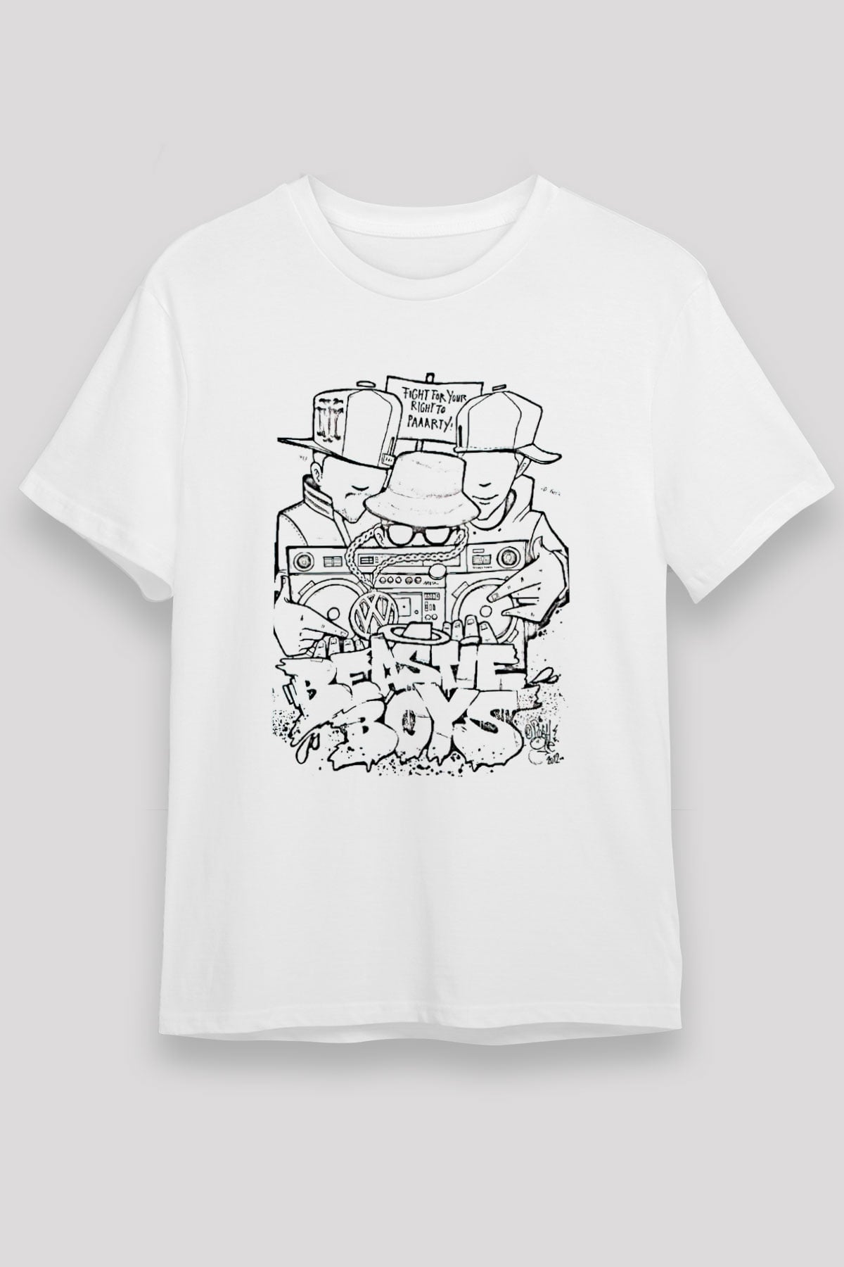 Beastie Boys Beyaz Unisex Tişört T-Shirt - TişörtFabrikası