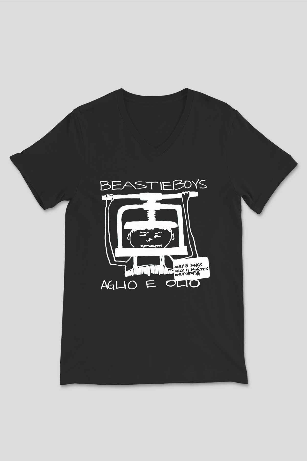 Beastie Boys Siyah Unisex V Yaka Tişört T-Shirt
