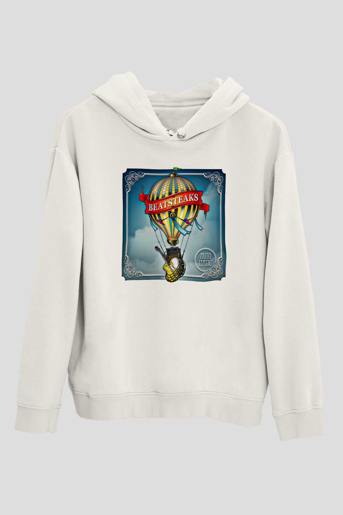 Beatsteaks Baskılı Unisex Beyaz Hoodie