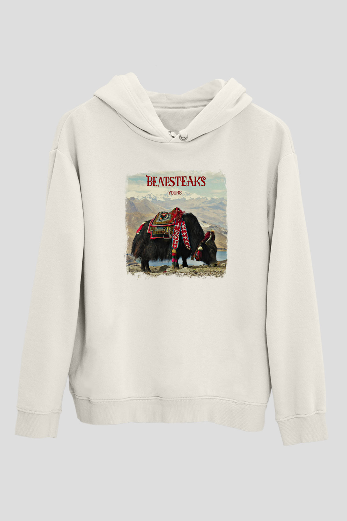 Beatsteaks Baskılı Unisex Beyaz Hoodie