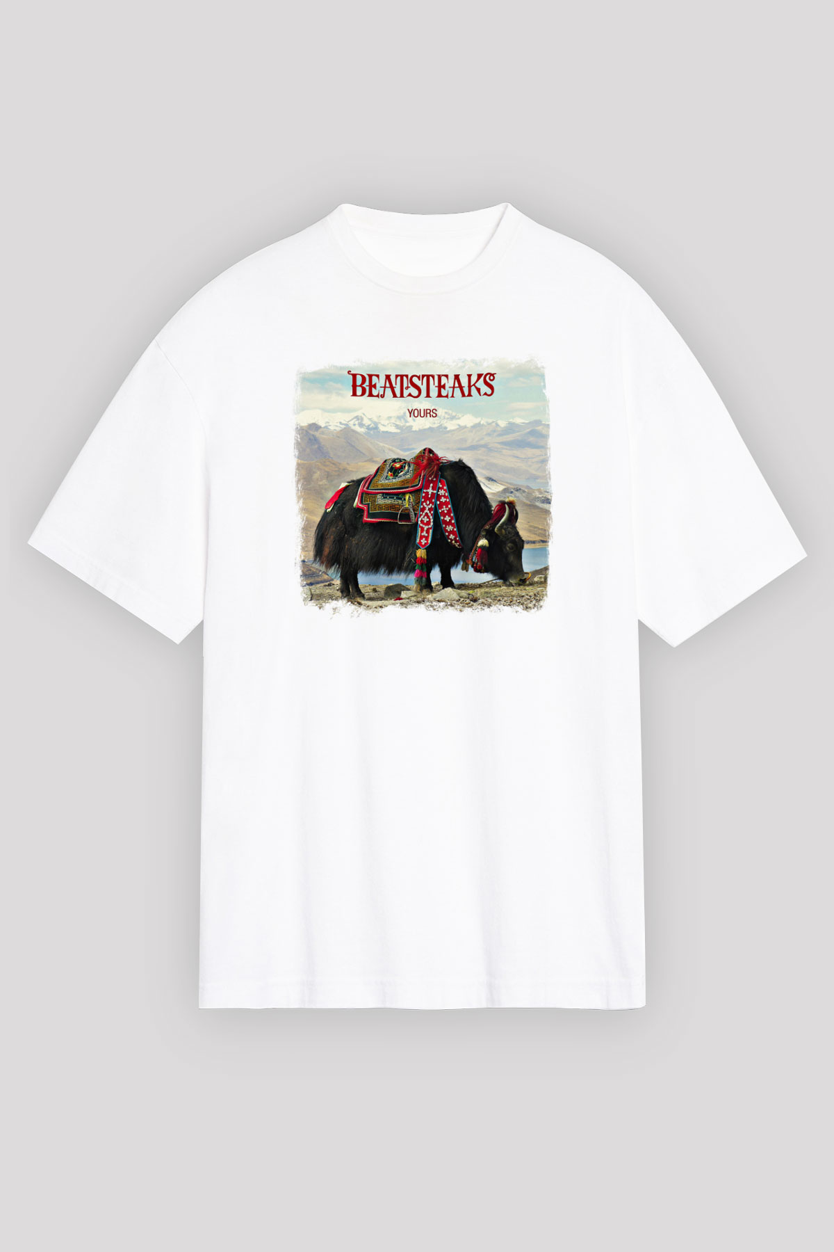 Beatsteaks Baskılı Unisex Beyaz Oversize Tişört