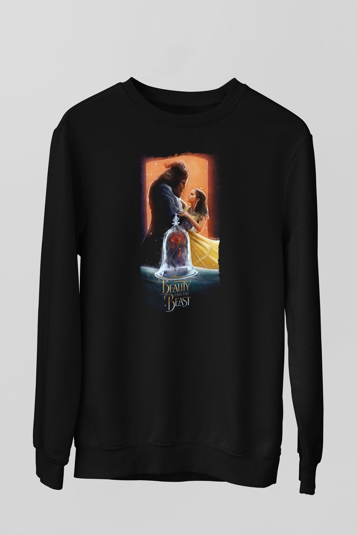 Beauty and the Beast Siyah Unisex Sweatshirt