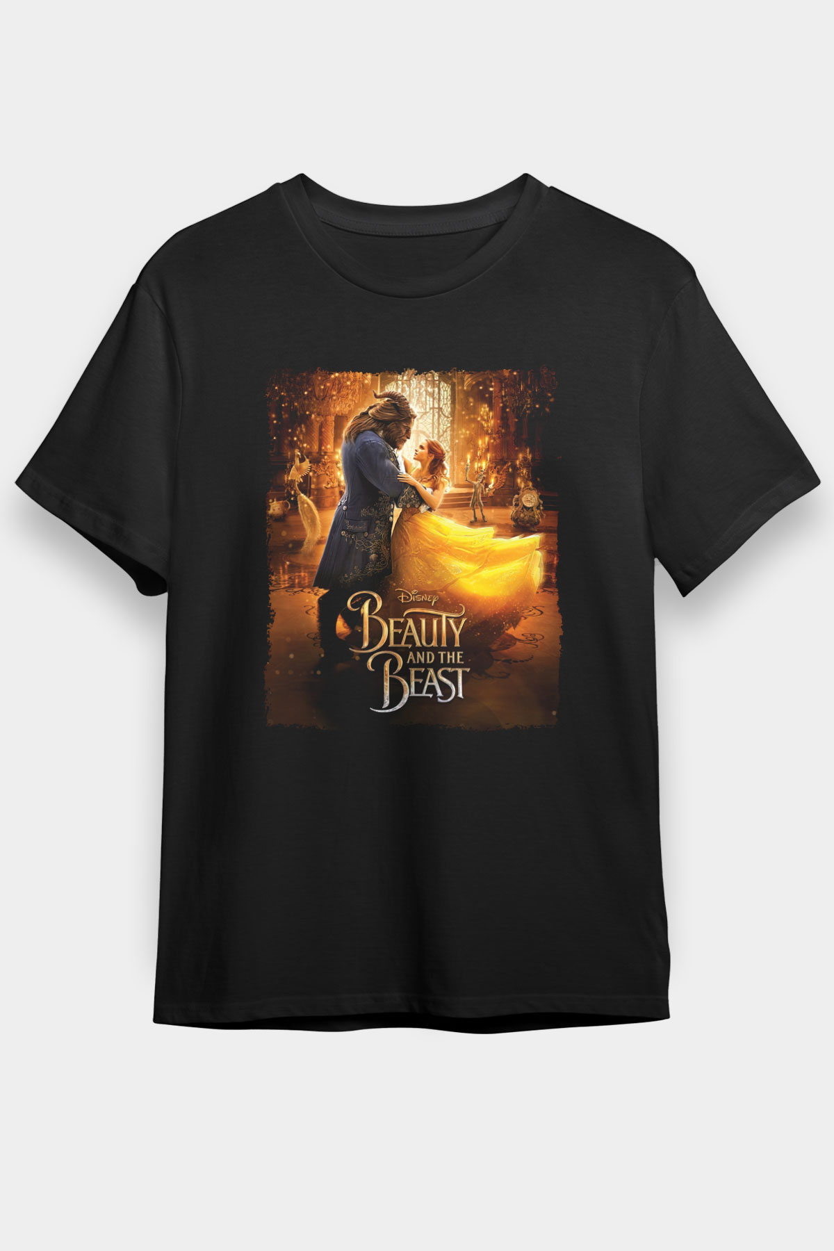 Beauty and the Beast Black Unisex Graphic Tee - STREETWEAR