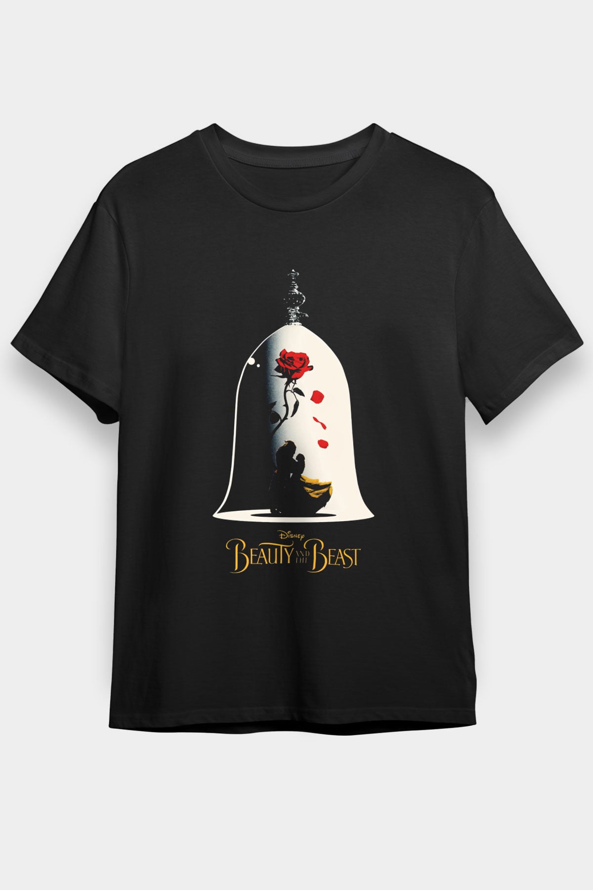Beauty and the Beast Siyah Unisex Tişört T-Shirt