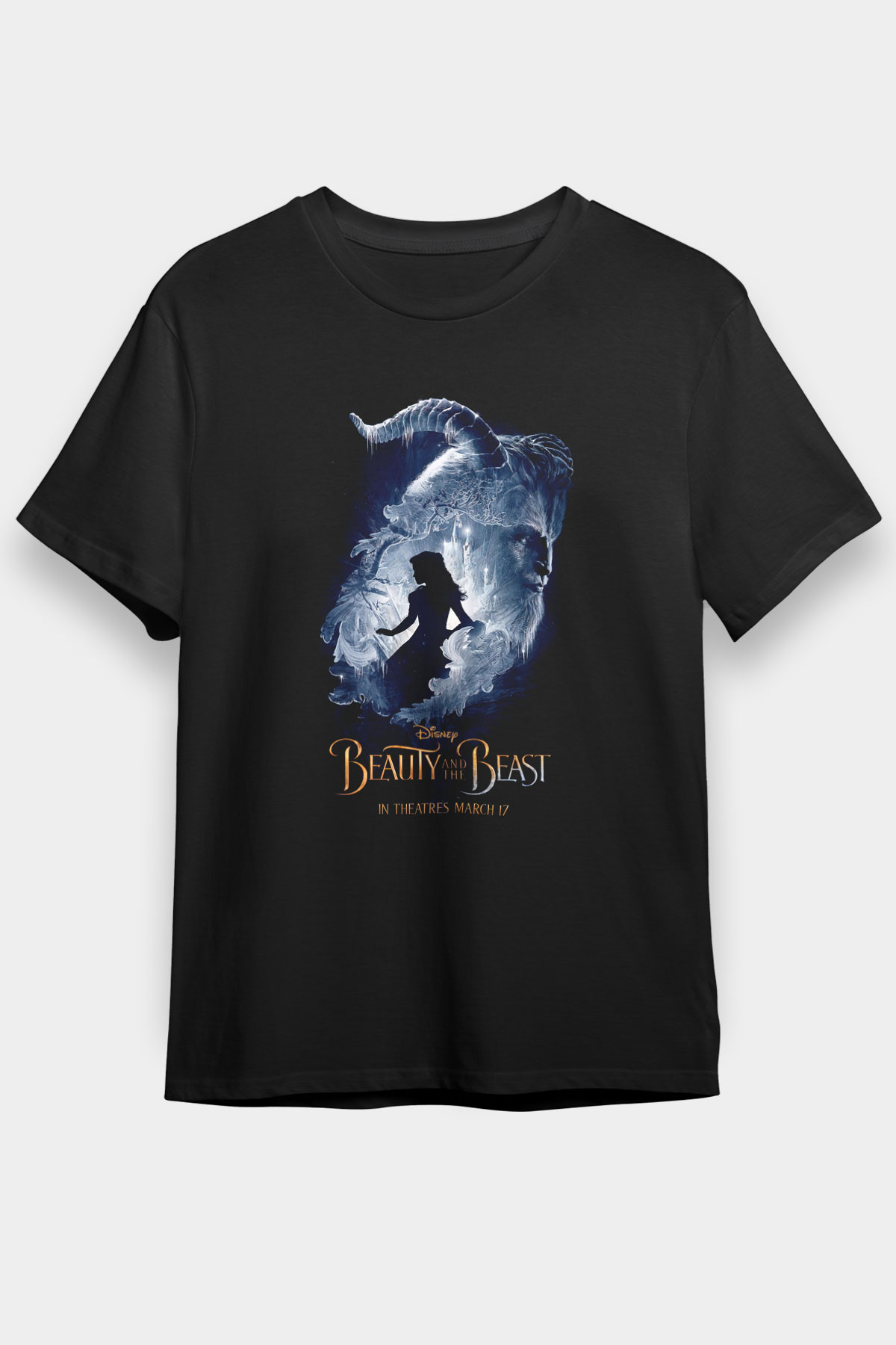 Beauty and the Beast Black Unisex Graphic Tee - STREETWEAR