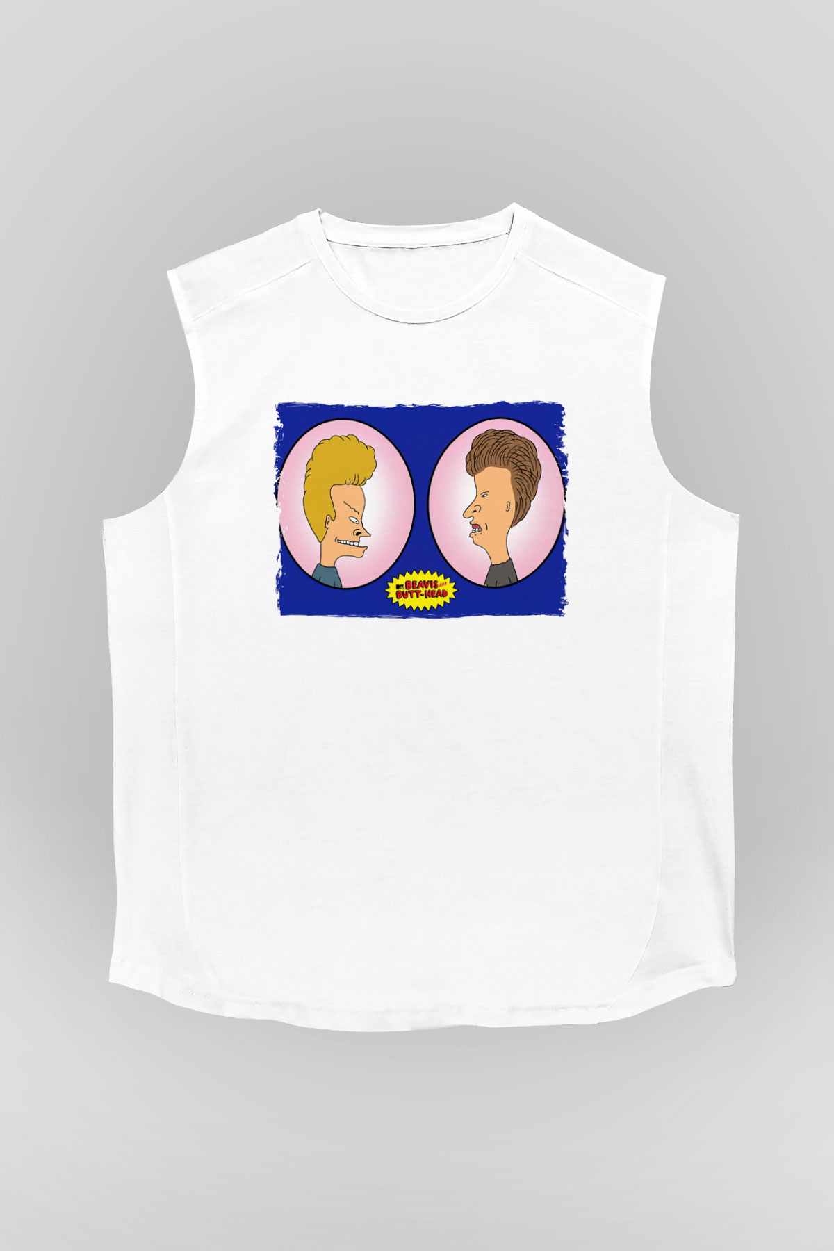 Beavis and Butt-head Beyaz Unisex Kolsuz Tişört