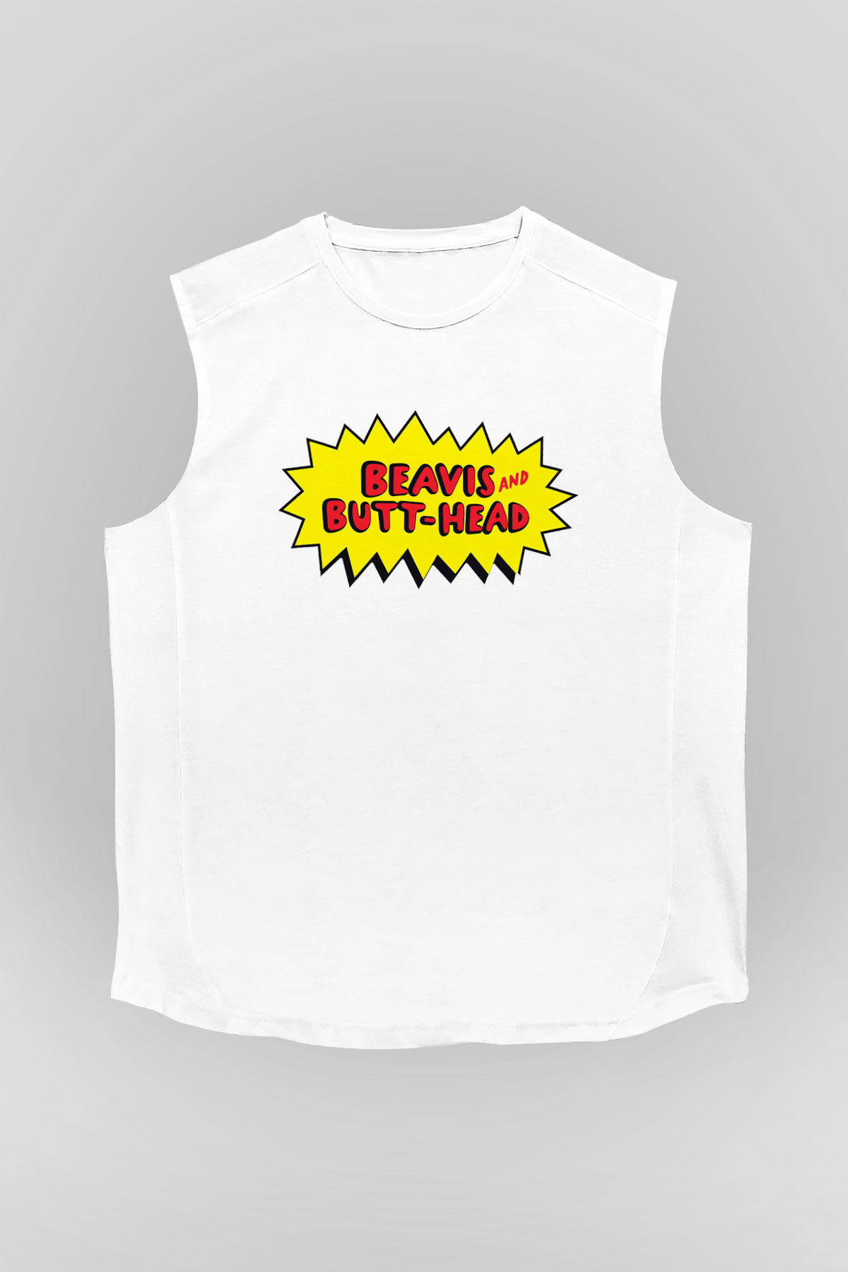 Beavis and Butt-head Beyaz Unisex Kolsuz Tişört