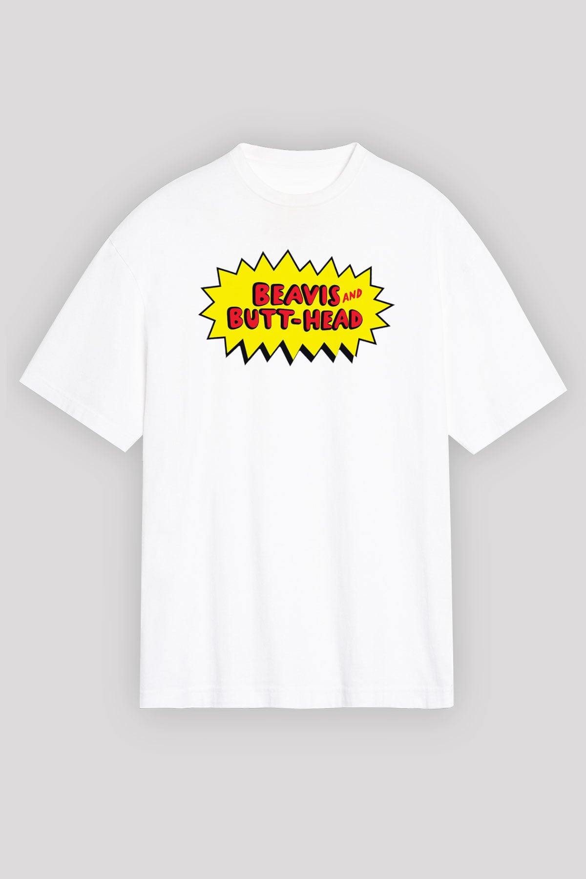 Beavis and Butt-head Beyaz Unisex Oversize Tişört T-Shirt