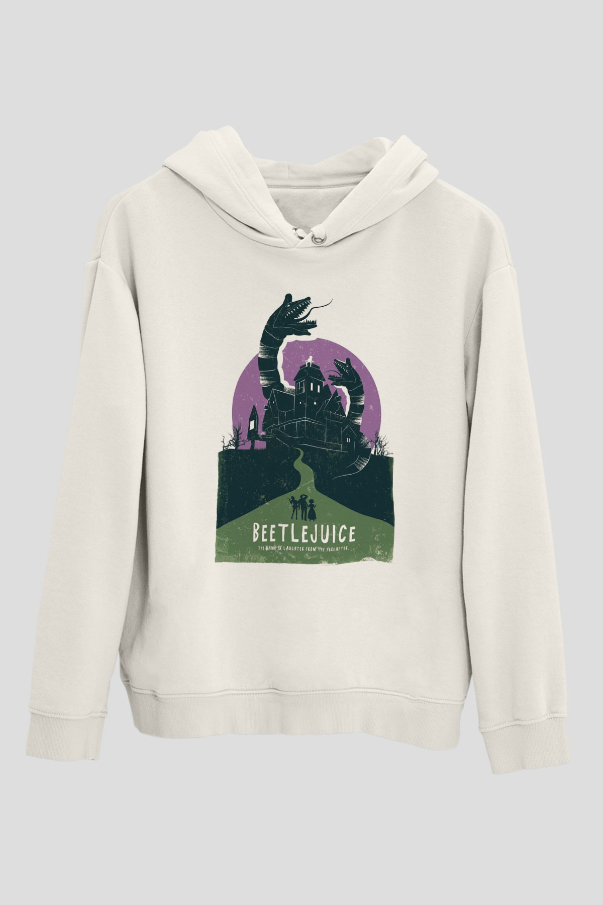 Beetlejuice Beterböcek Beyaz Unisex Kapşonlu Sweatshirt