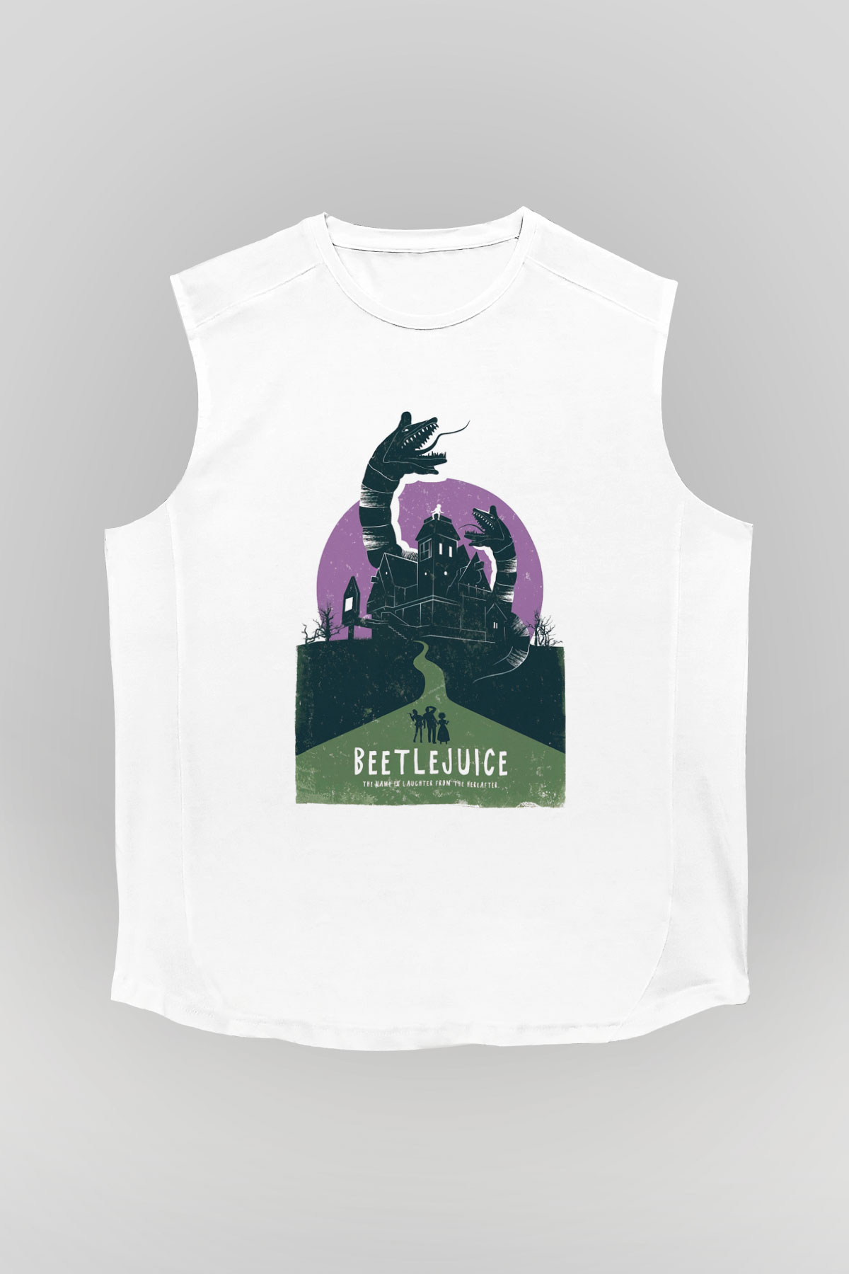 Beetlejuice Beterböcek Beyaz Unisex Kolsuz Tişört