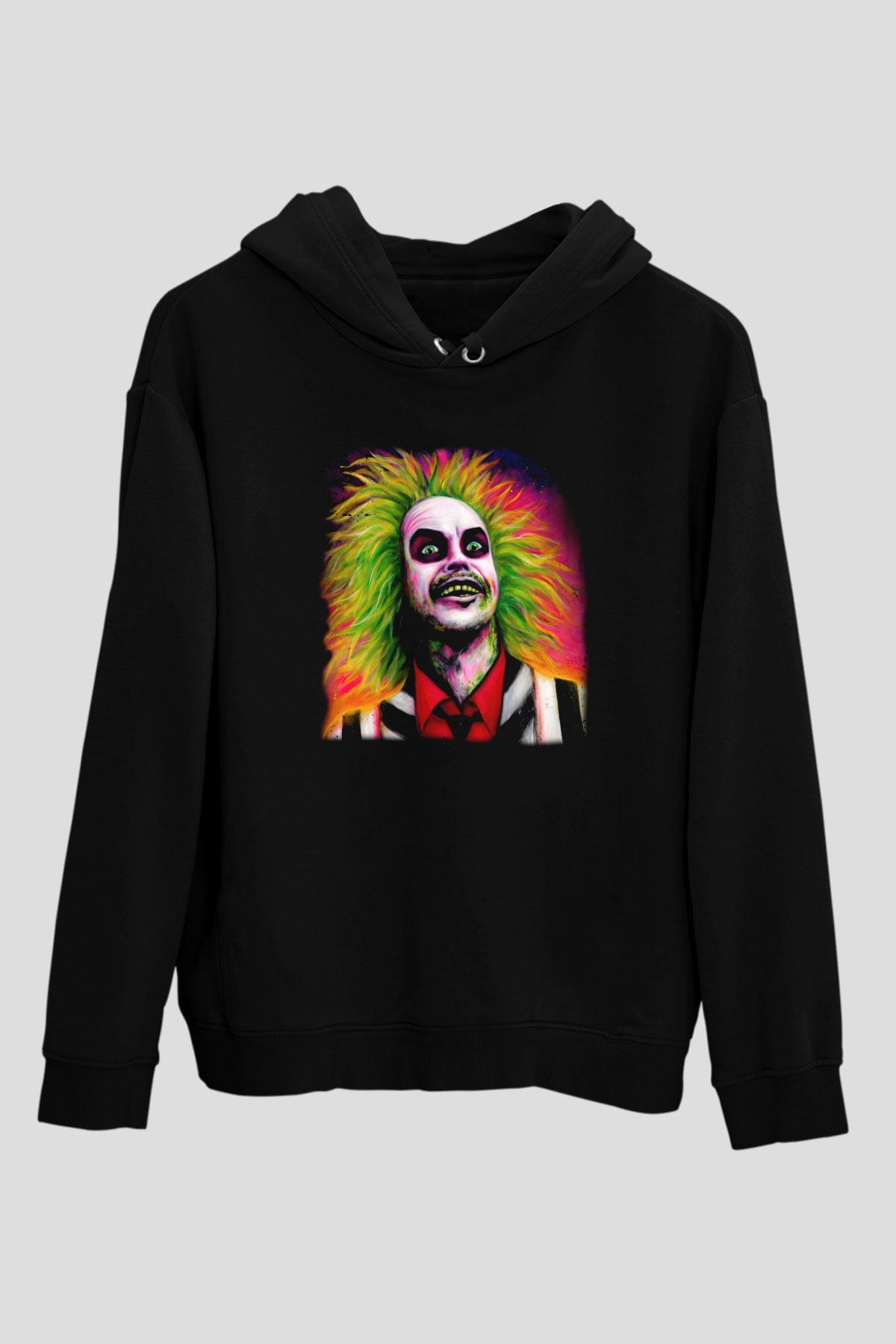 Beetlejuice Beterböcek Siyah Unisex Kapüşonlu Sweatshirt