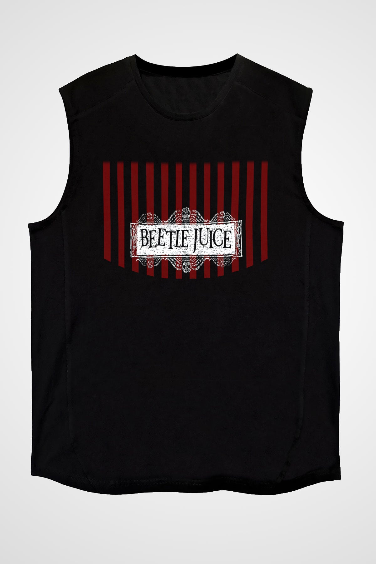 Beetlejuice Beterböcek Siyah Unisex Kolsuz Tişört