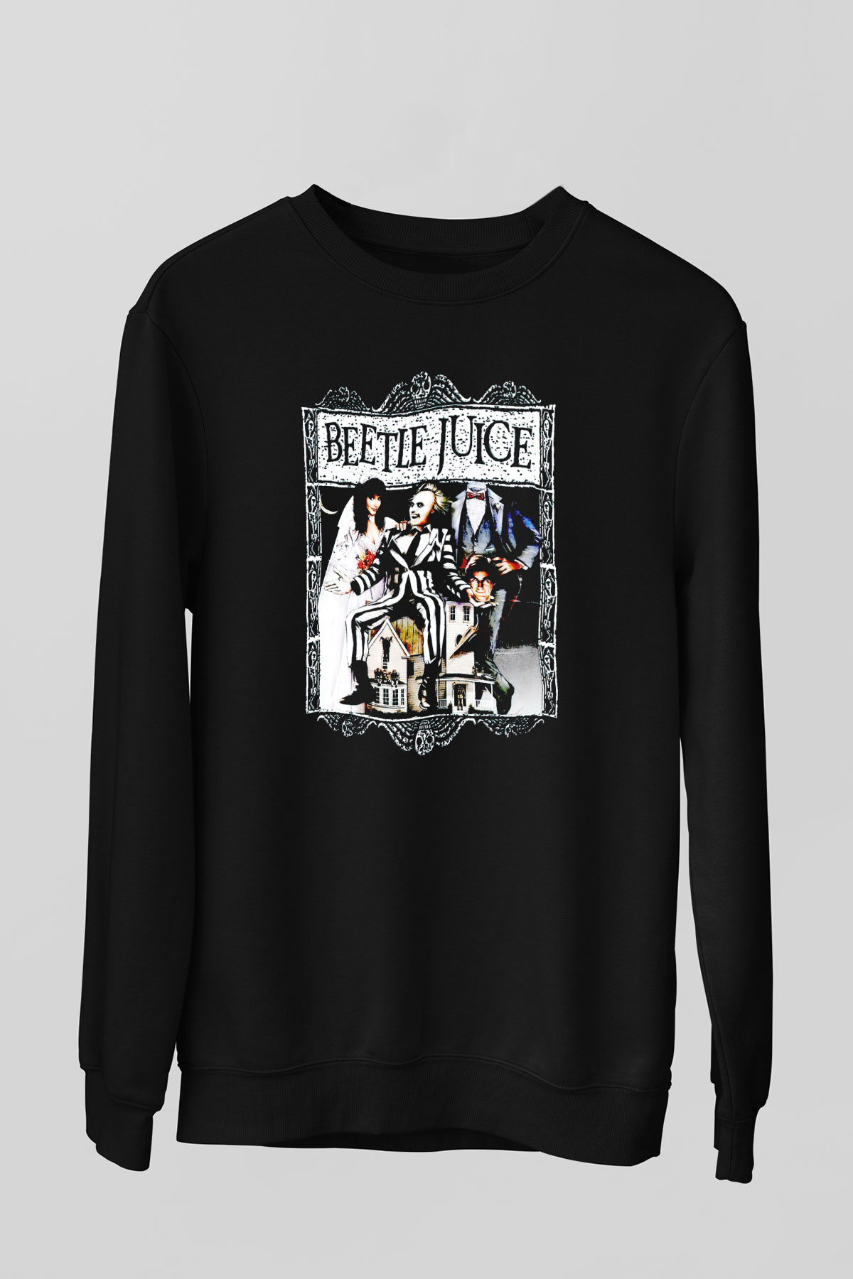 Beetlejuice Beterböcek Siyah Unisex  Sweatshirt