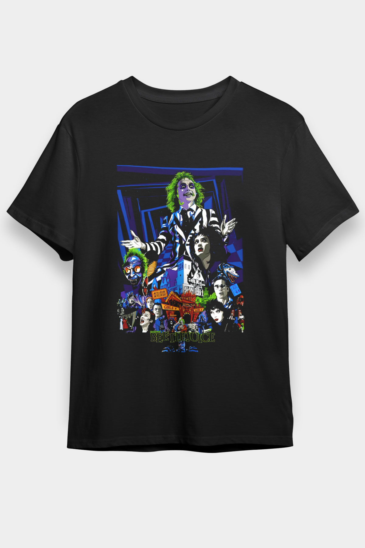 Beetlejuice Beterböcek Siyah Unisex Tişört