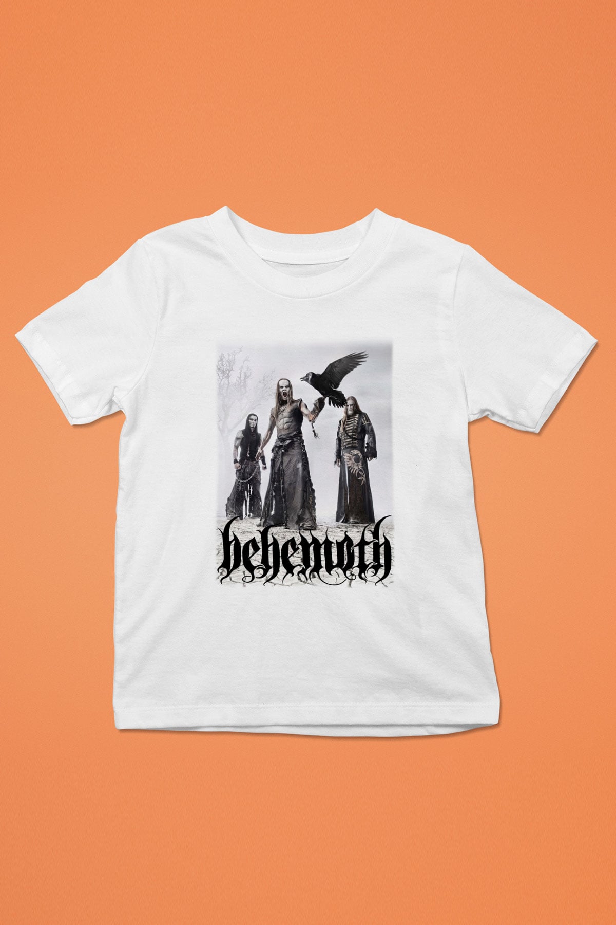 Behemoth Baskılı Beyaz Unisex Çocuk Tişört