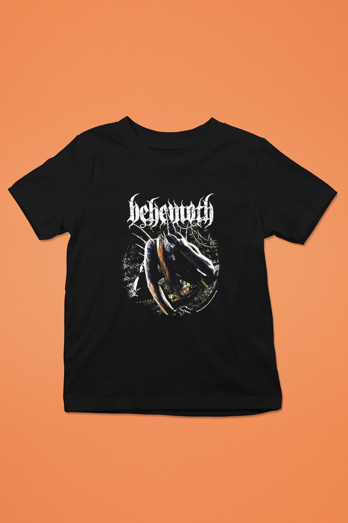 Behemoth Baskılı Siyah Unisex Çocuk Tişört