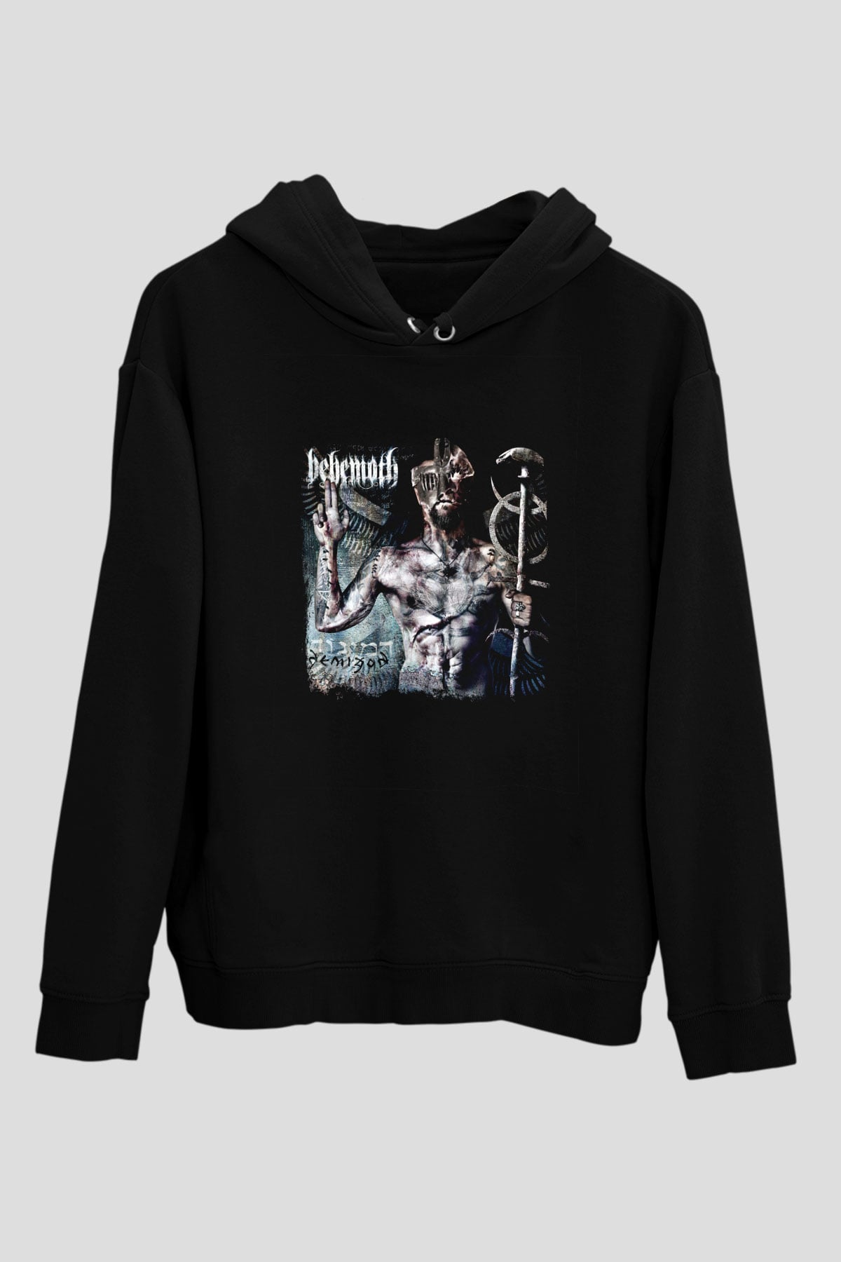 Behemoth Baskılı Unisex Siyah Hoodie