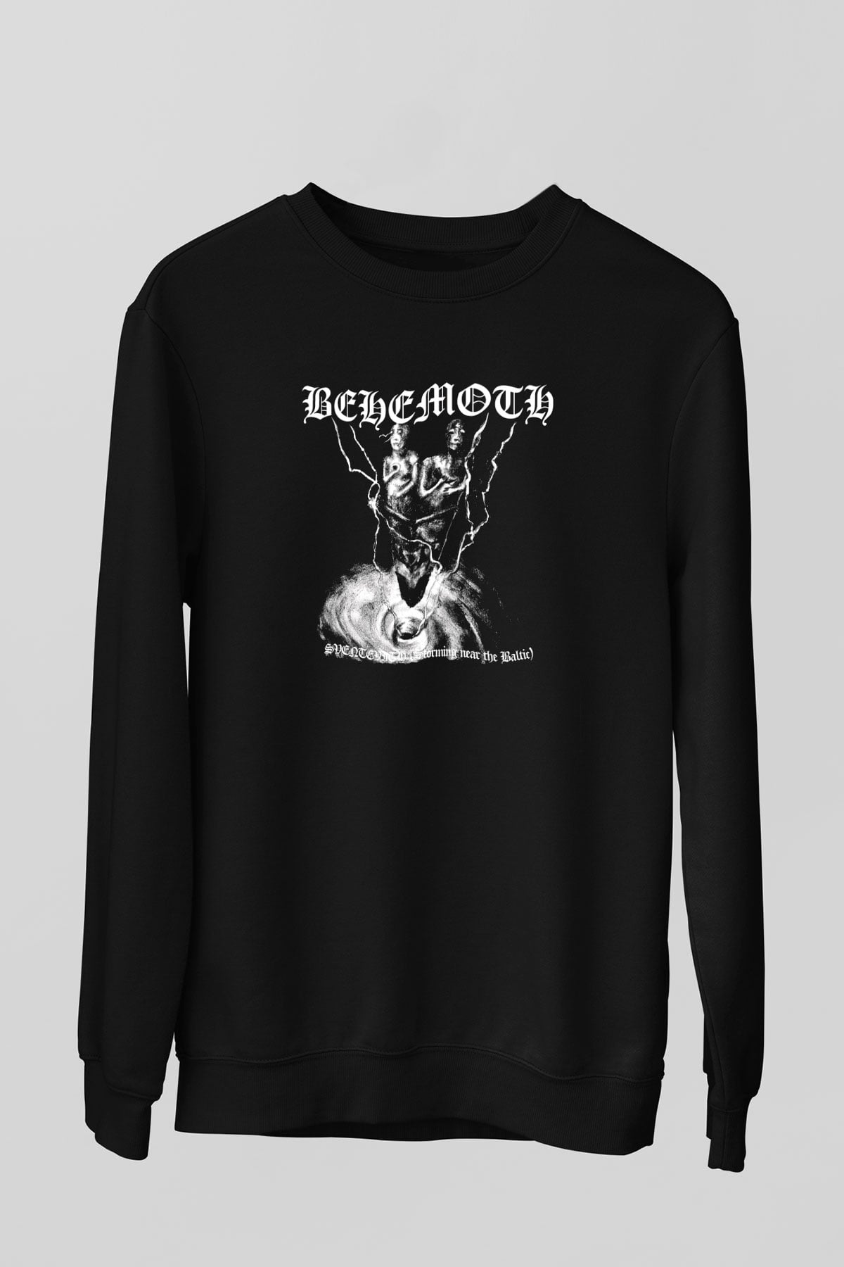 Behemoth Baskılı Unisex Siyah Sweatshirt