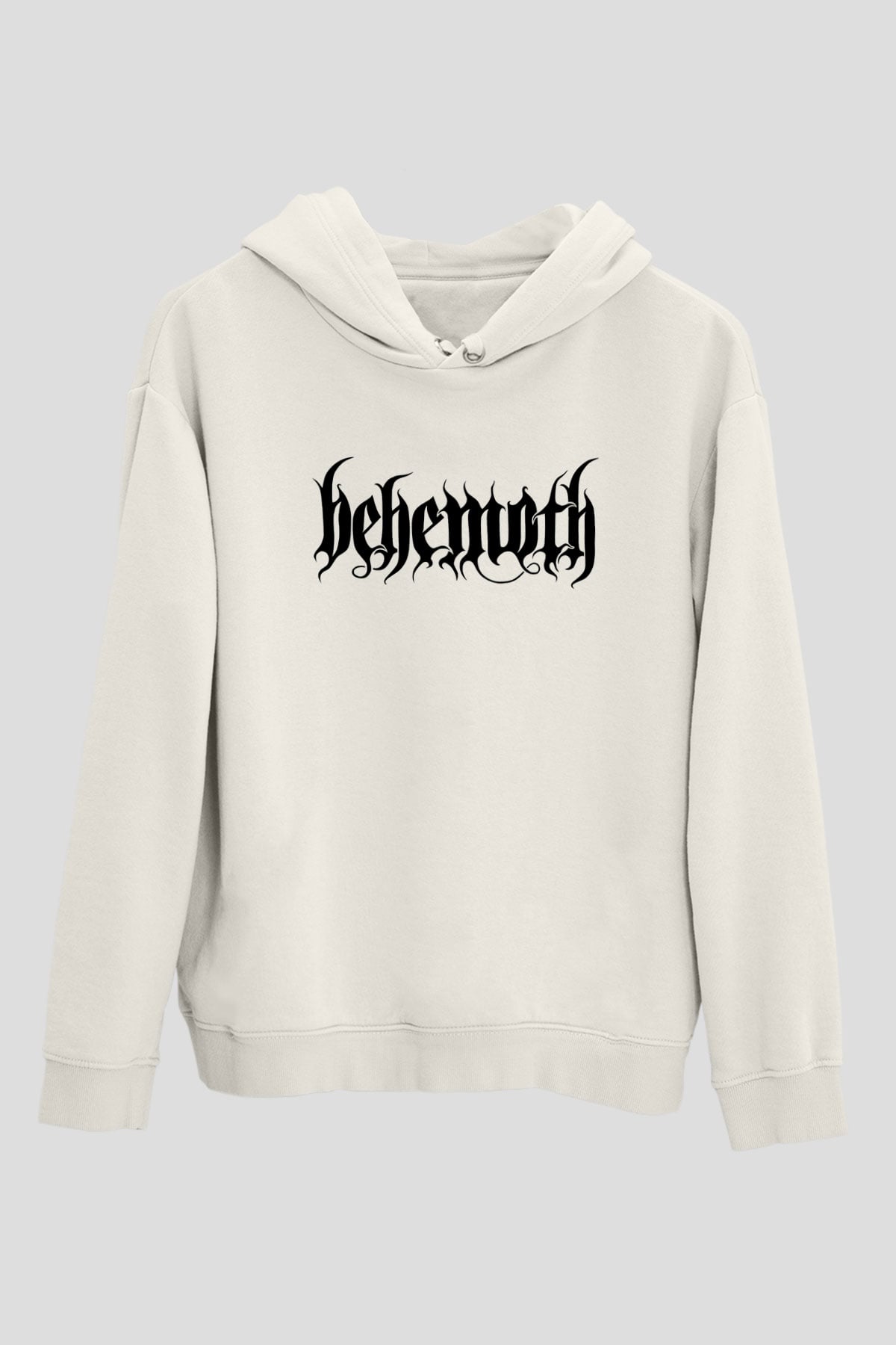 Behemoth Beyaz Unisex Kapşonlu Sweatshirt