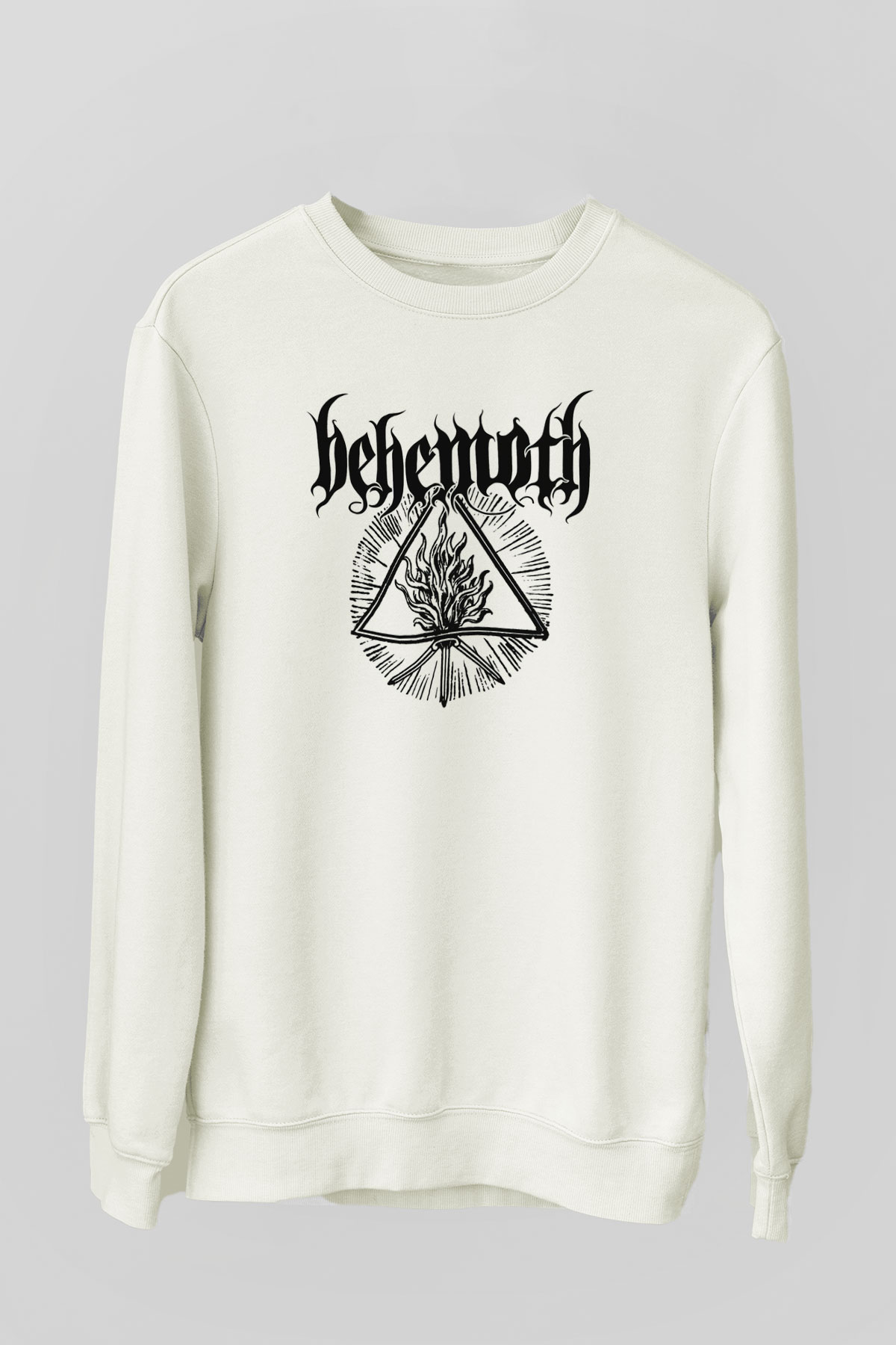 Behemoth Beyaz Unisex Sweatshirt