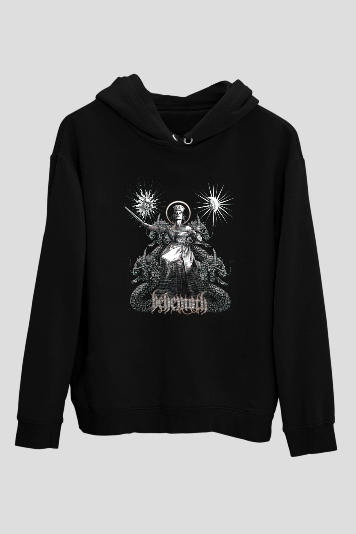Behemoth Siyah Unisex Kapüşonlu Sweatshirt