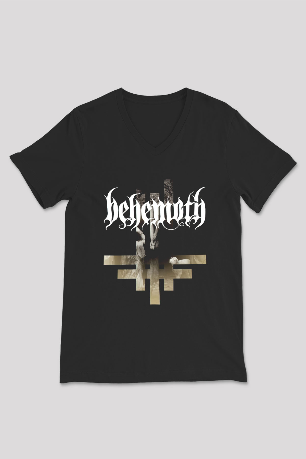 Behemoth Siyah Unisex V Yaka Tişört