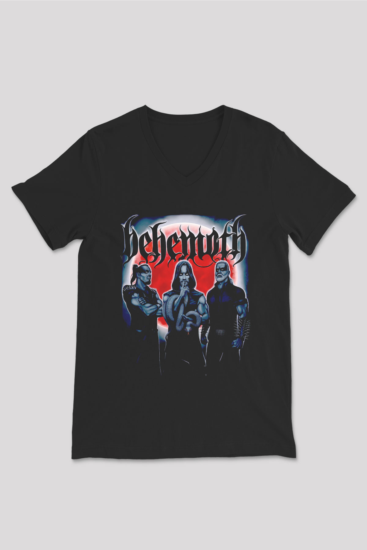 Behemoth Siyah Unisex V Yaka Tişört