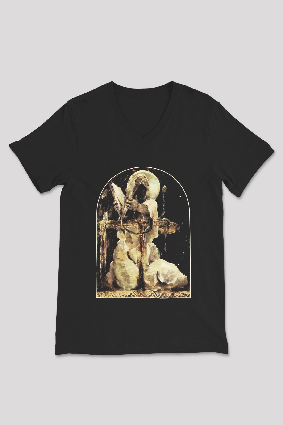 Behemoth Siyah Unisex V Yaka Tişört T-Shirt