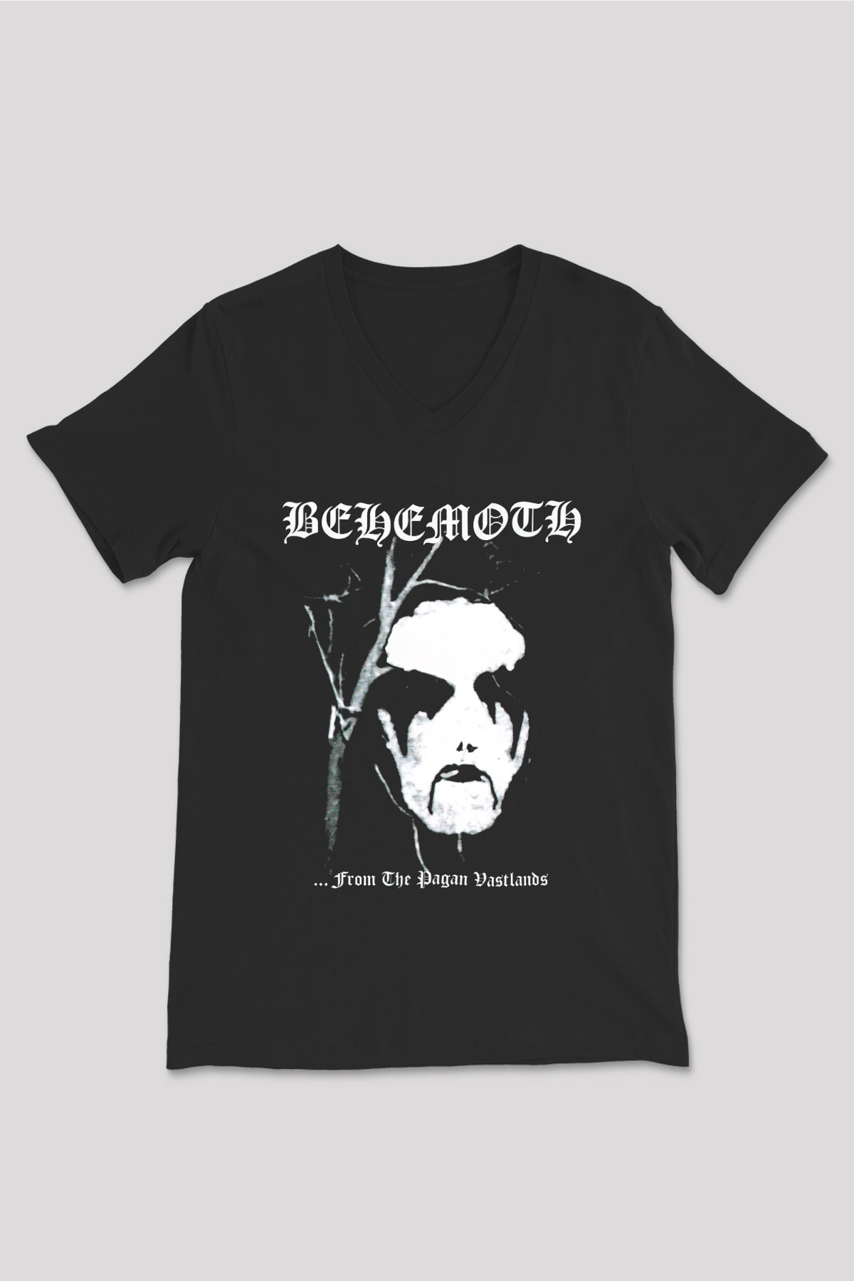 Behemoth Siyah Unisex V Yaka Tişört T-Shirt