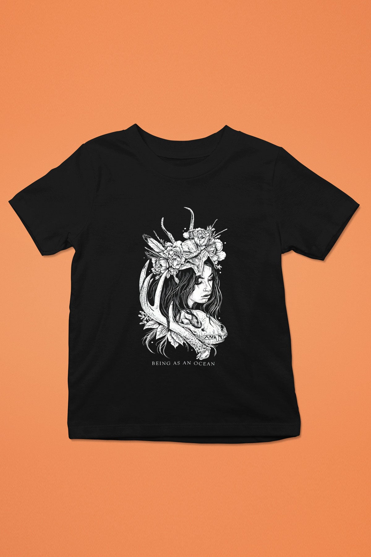 Being as an Ocean Baskılı Siyah Unisex Çocuk Tişört