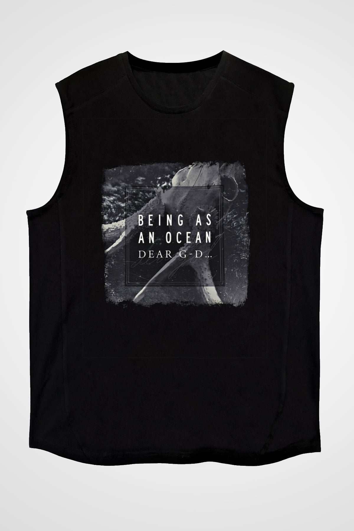 Being as an Ocean Baskılı Unisex Siyah Kolsuz Tişört