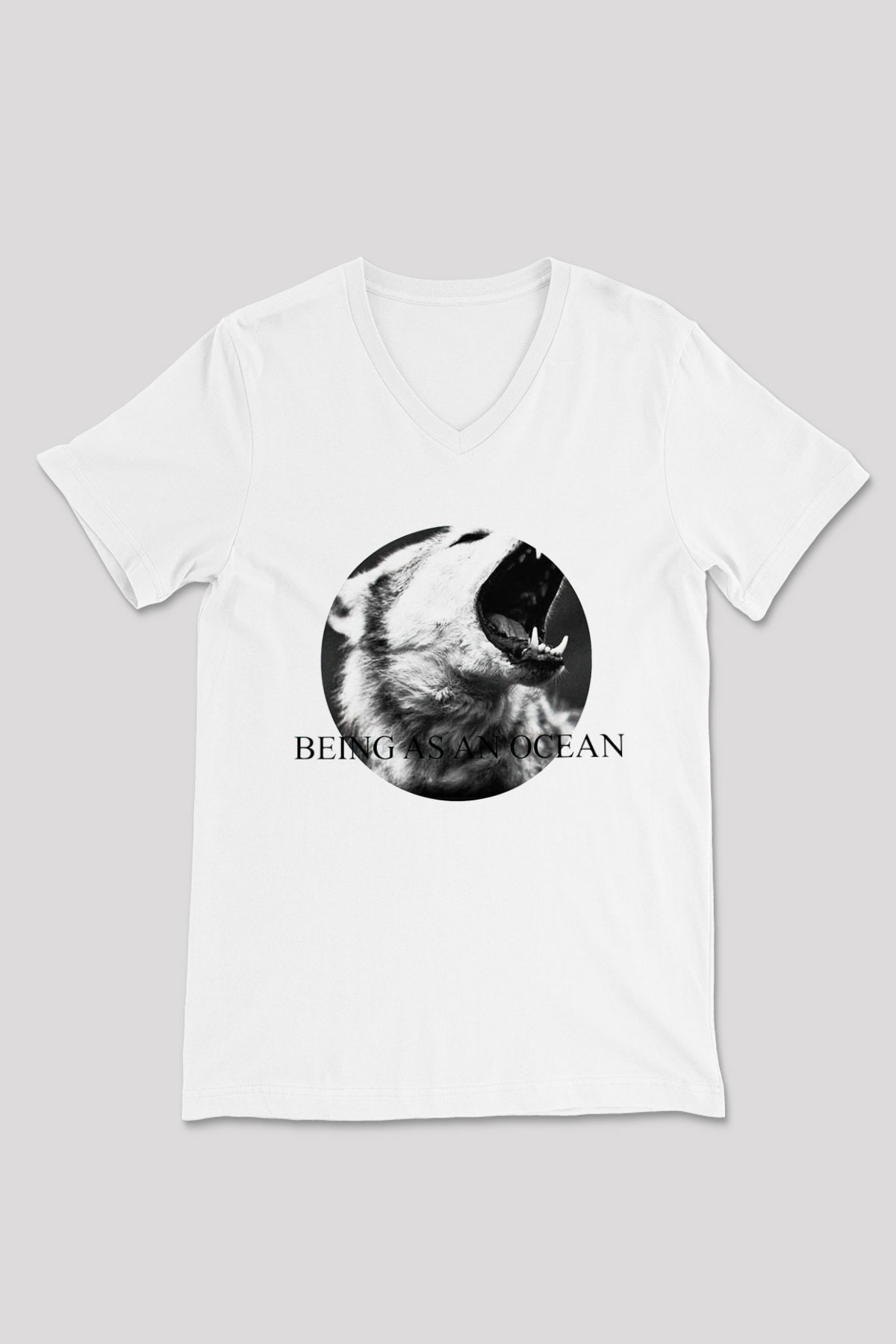 Being as an Ocean Beyaz Unisex V Yaka Tişört