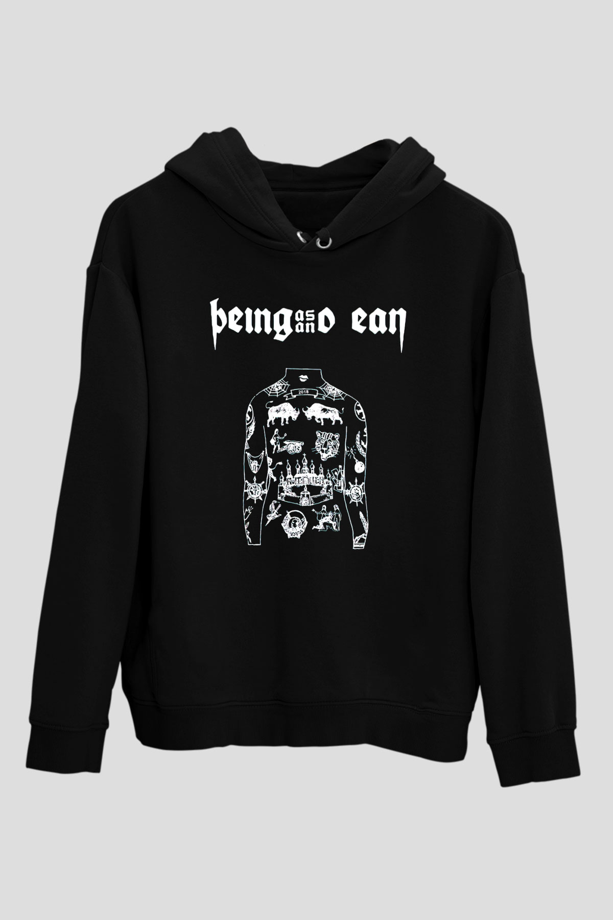 Being as an Ocean Siyah Unisex Kapüşonlu Sweatshirt