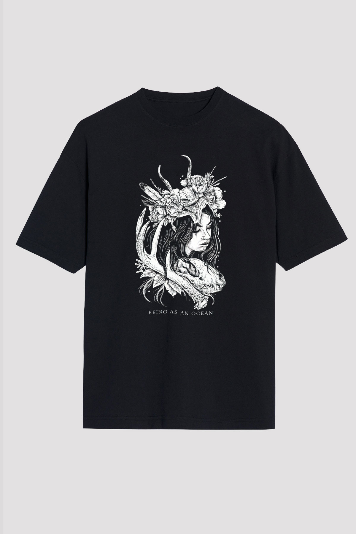 Being as an Ocean Siyah Unisex Oversize Tişört T-Shirt