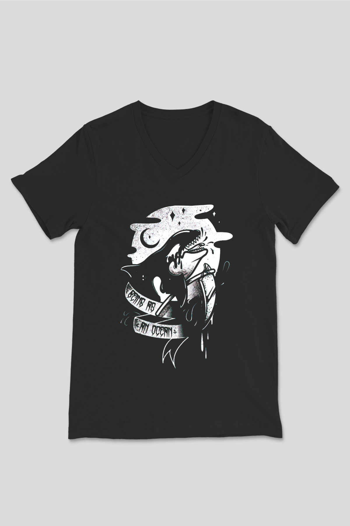 Being as an Ocean Siyah Unisex V Yaka Tişört