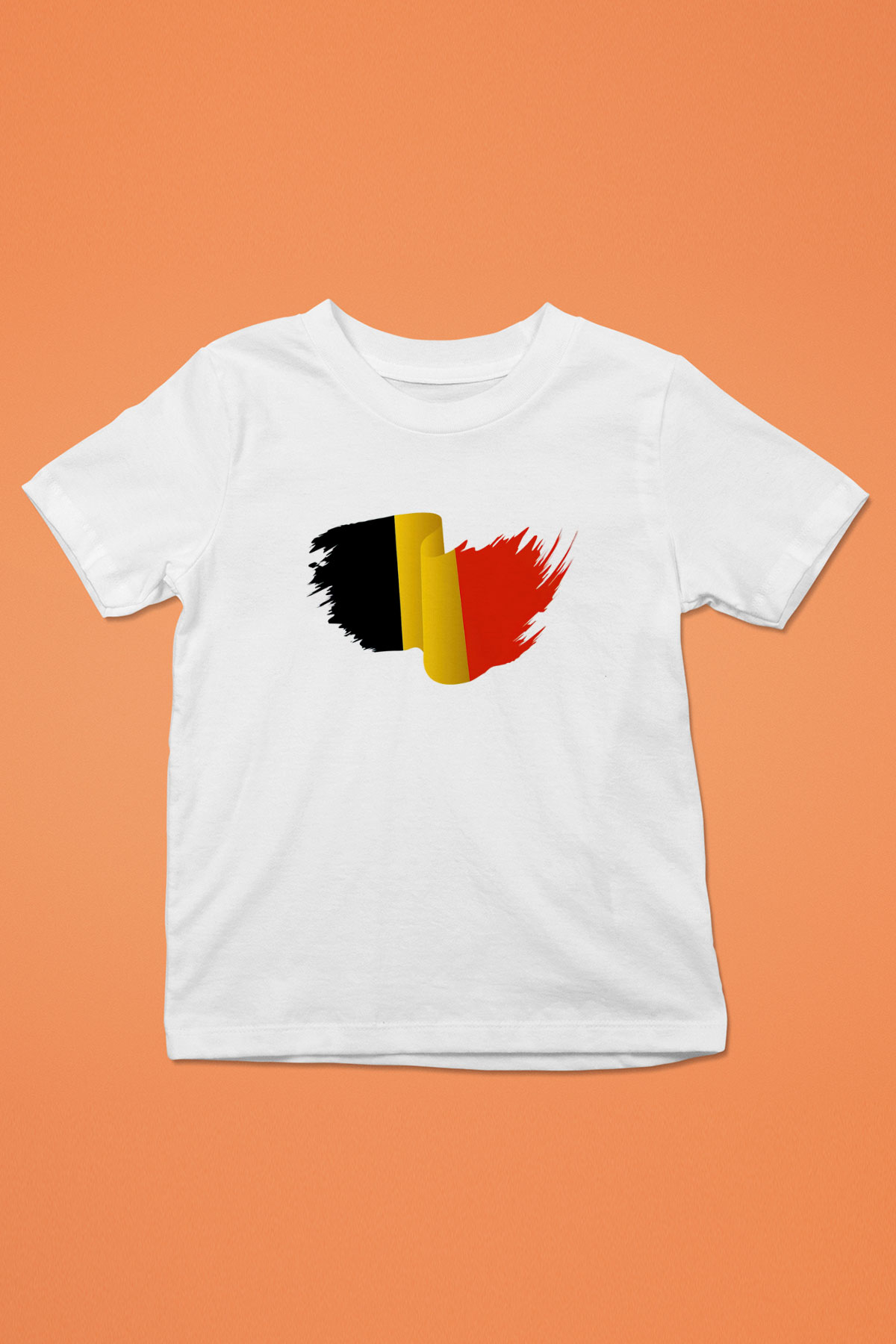 Belçika Baskılı Beyaz Unisex Çocuk Tişört