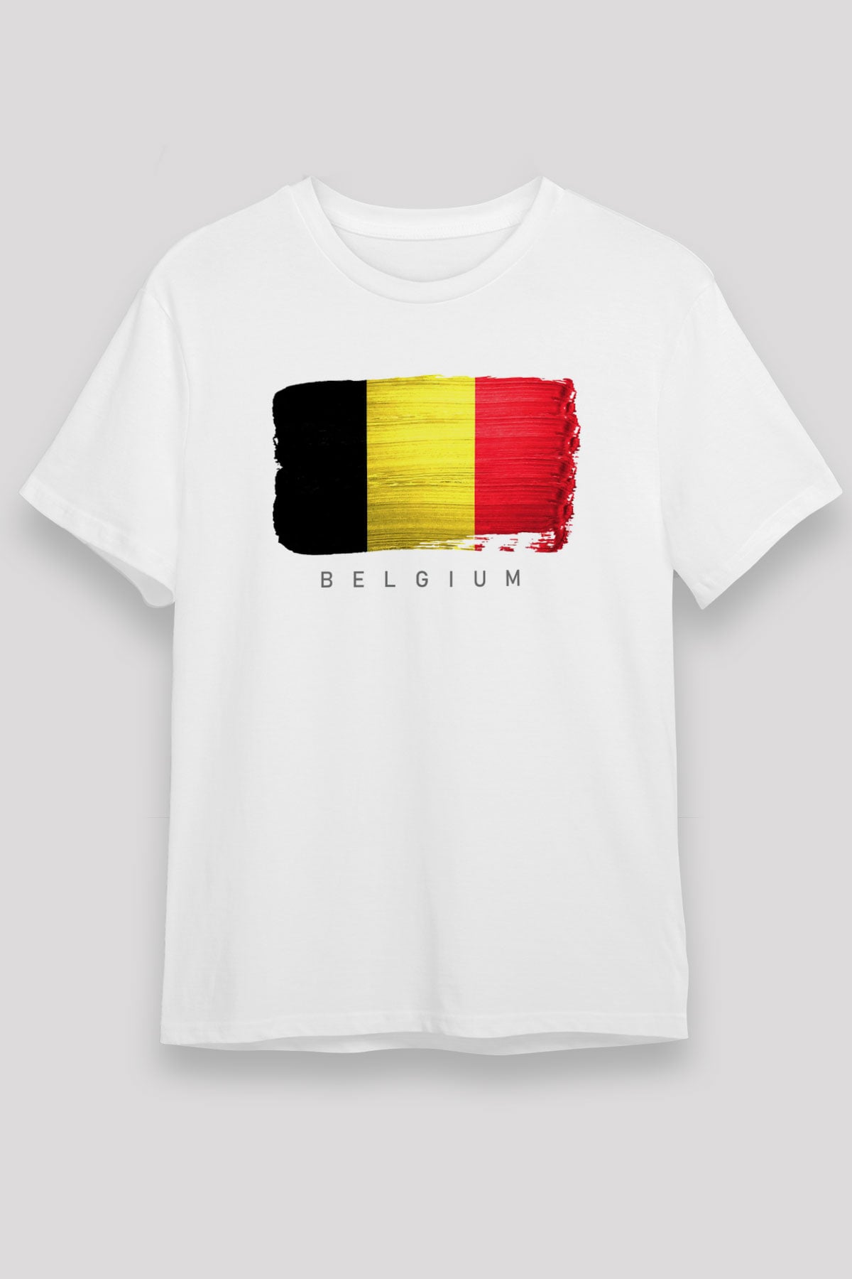 Belçika Beyaz Unisex Tişört T-Shirt - TişörtFabrikası