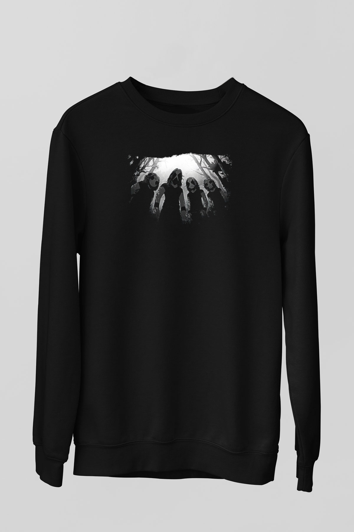 Belzebubs Baskılı Unisex Siyah Sweatshirt