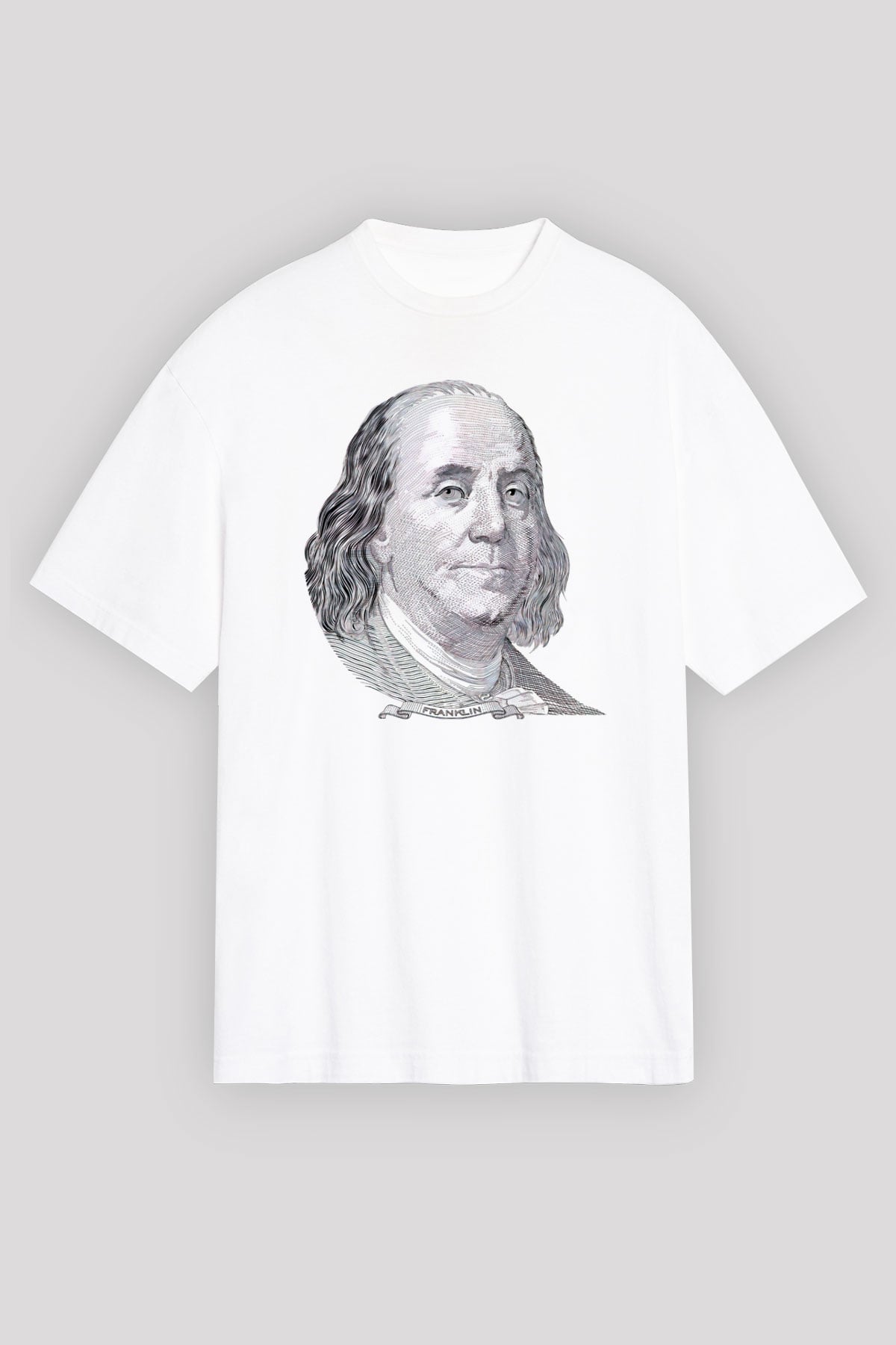 Benjamin Franklin Beyaz Unisex Tişört T-Shirt - TişörtFabrikası