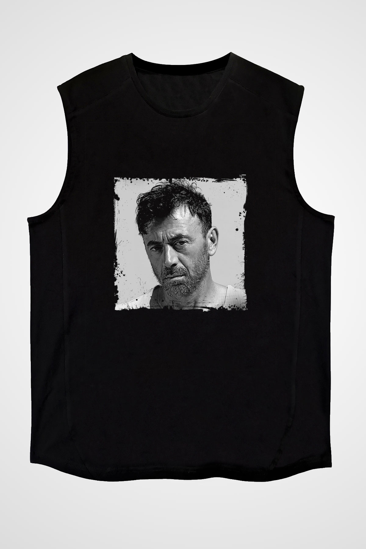Benny Benassi Baskılı Unisex Siyah Kolsuz Tişört