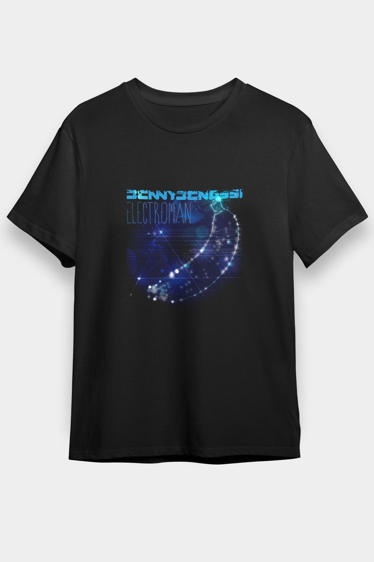 Benny Benassi Baskılı Unisex Siyah Tişört