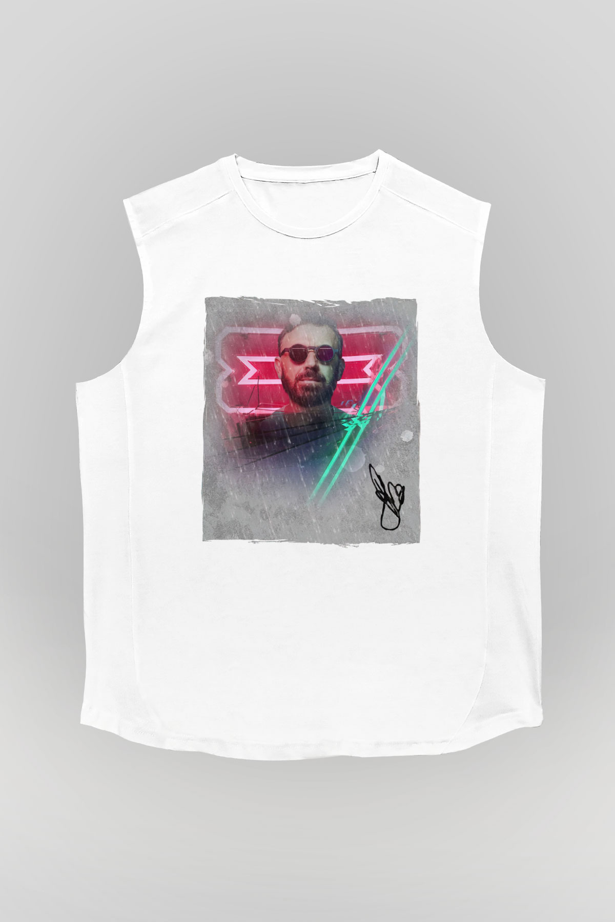 Benny Benassi Beyaz Unisex Kolsuz Tişört