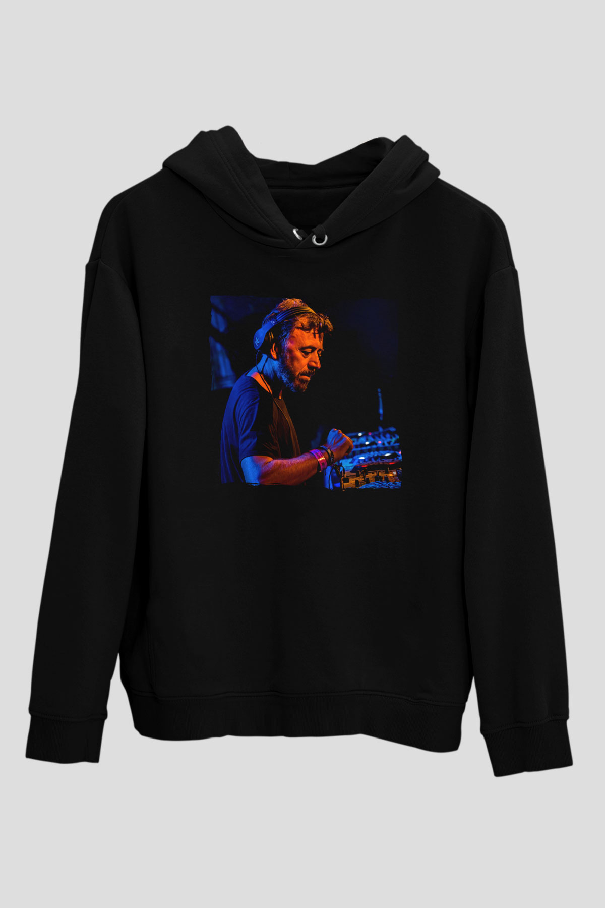 Benny Benassi Siyah Unisex Kapüşonlu Sweatshirt