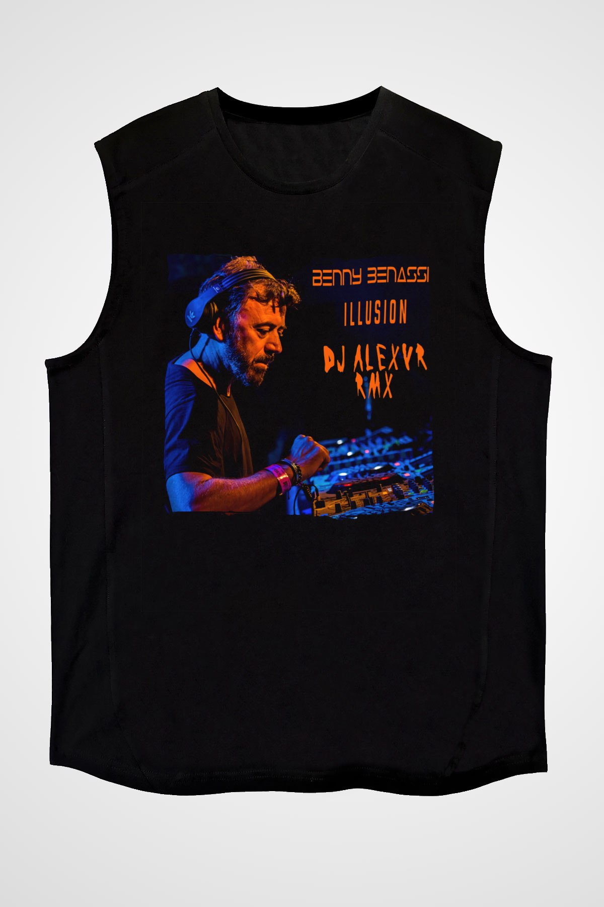 Benny Benassi Siyah Unisex Kolsuz Tişört