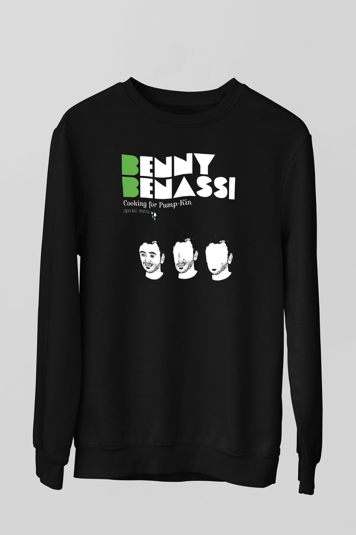 Benny Benassi Siyah Unisex Sweatshirt