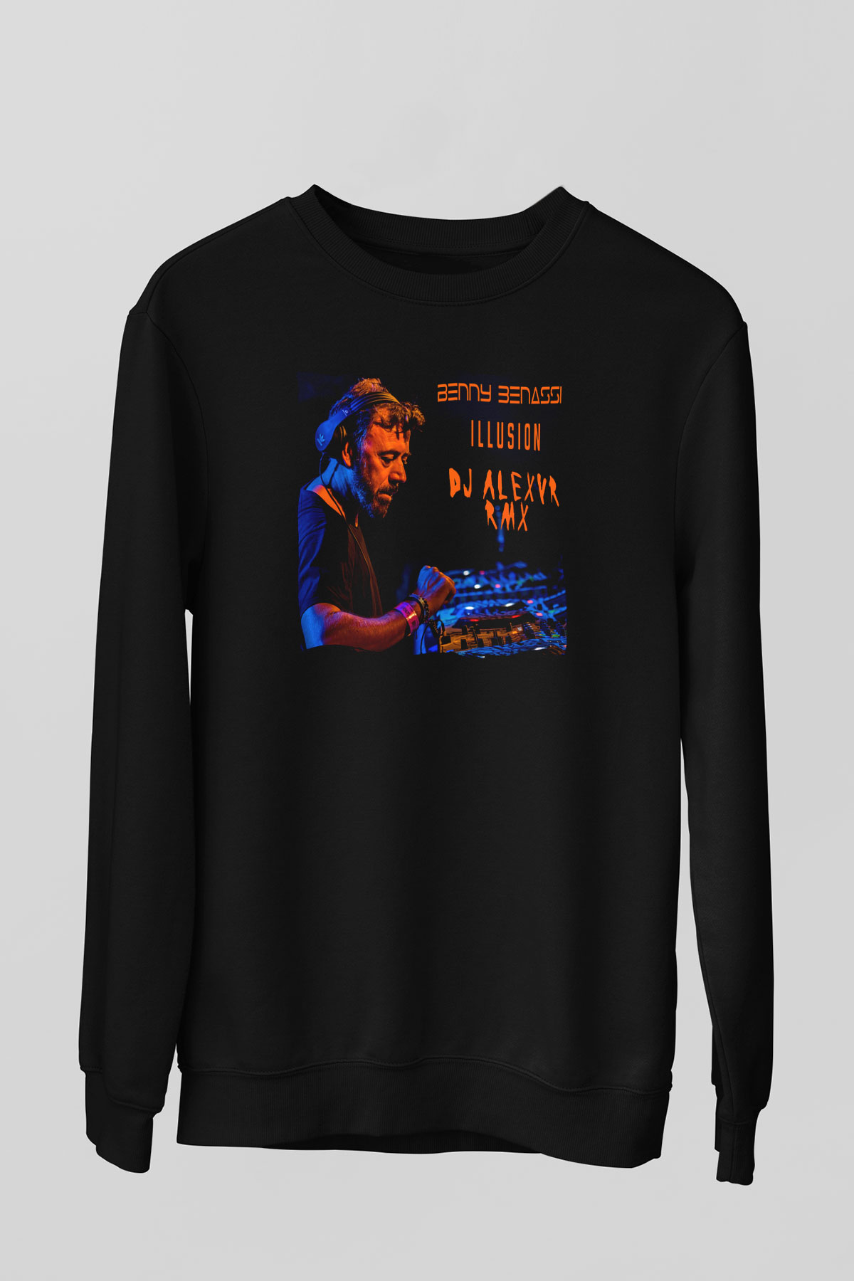 Benny Benassi Siyah Unisex Sweatshirt