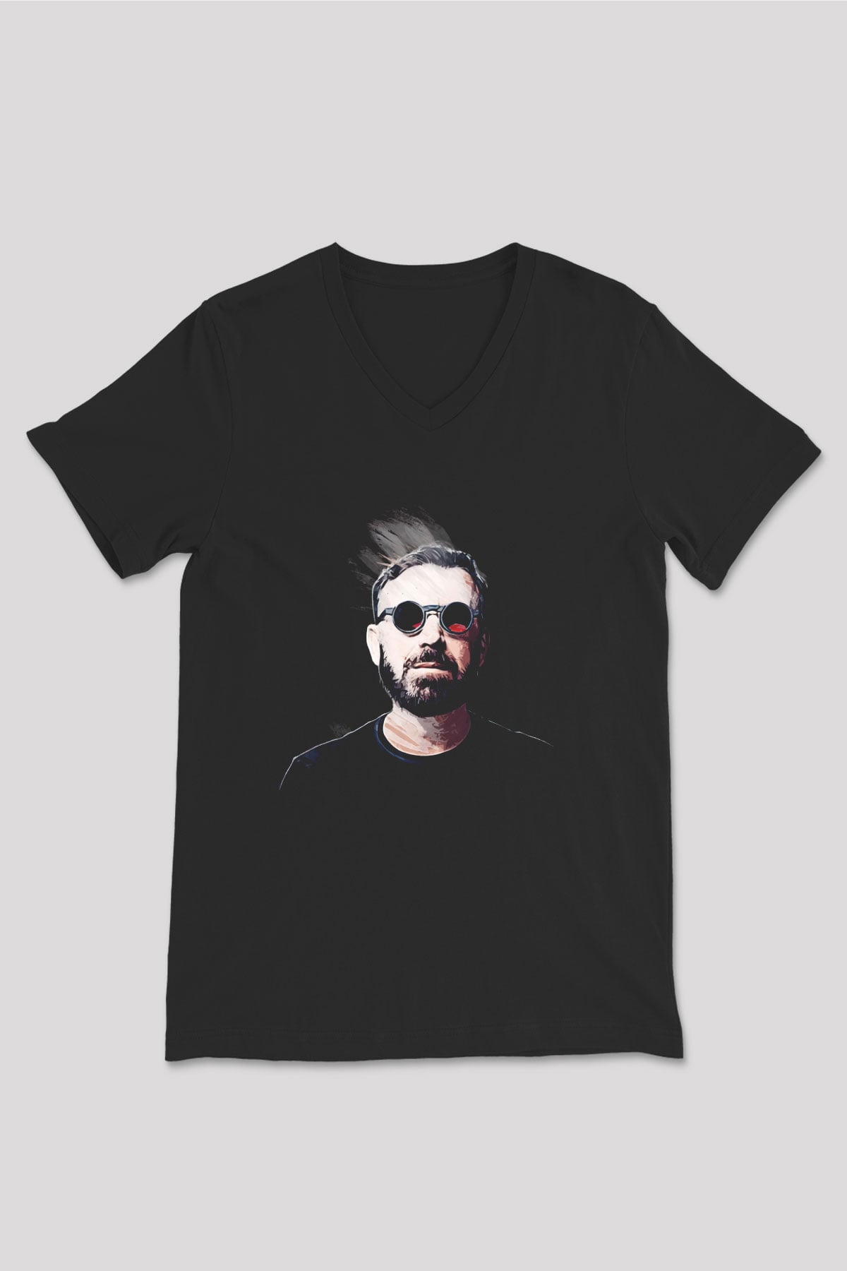 Benny Benassi Siyah Unisex V Yaka Tişört