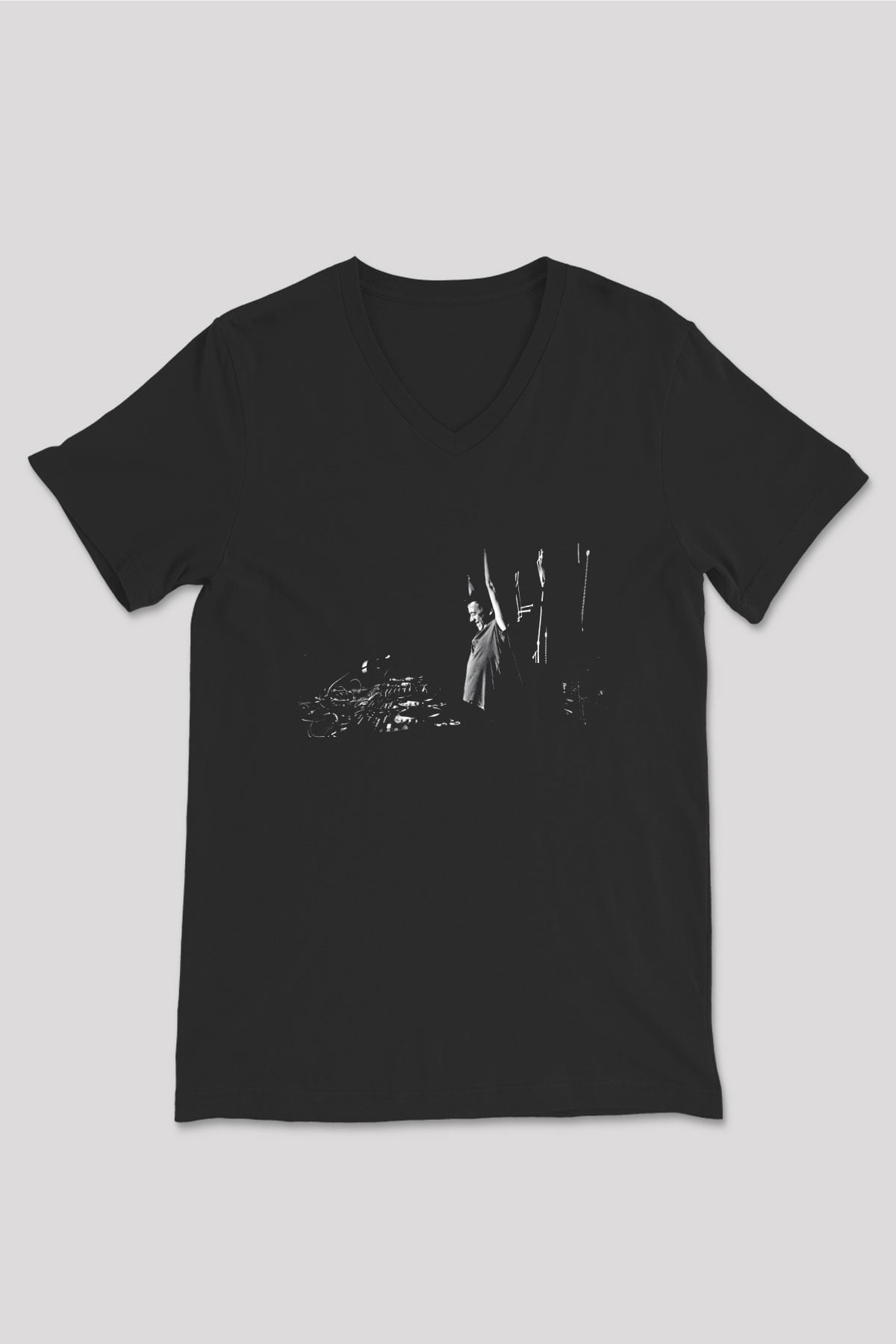 Benny Benassi Siyah Unisex V Yaka Tişört